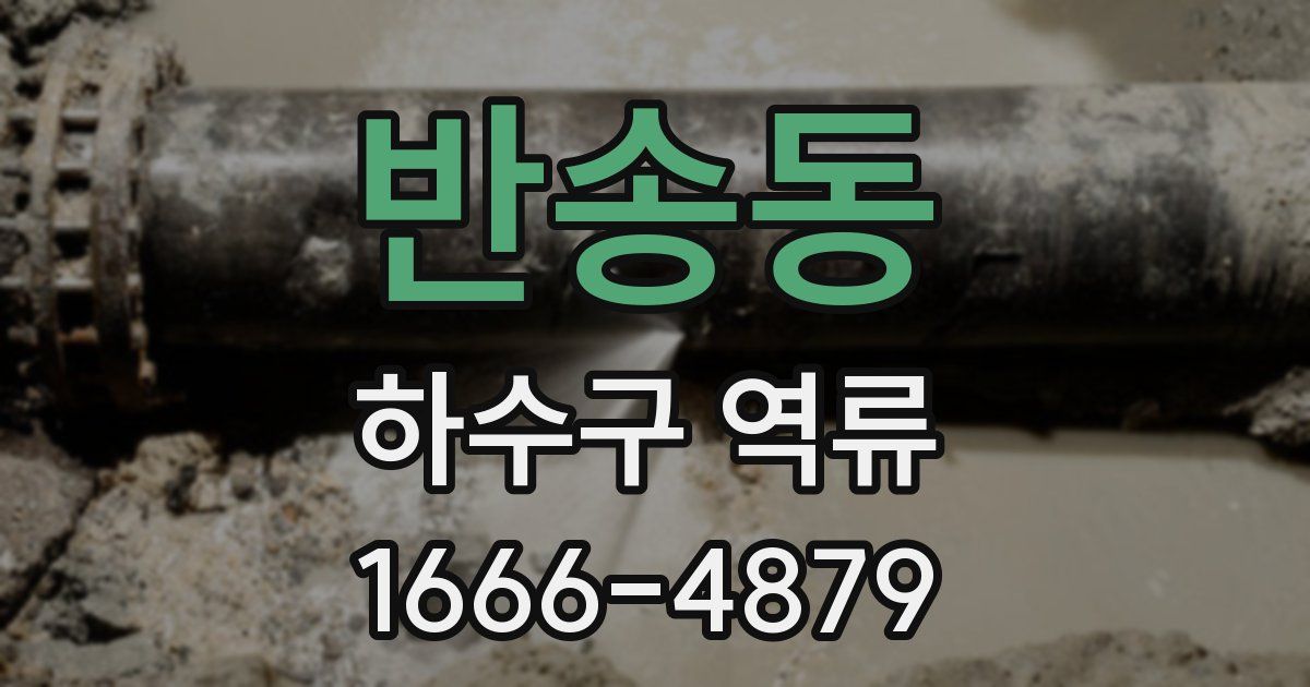 반송동 하수구 역류