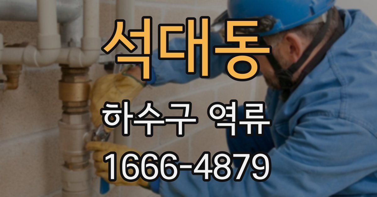 석대동 하수구 역류