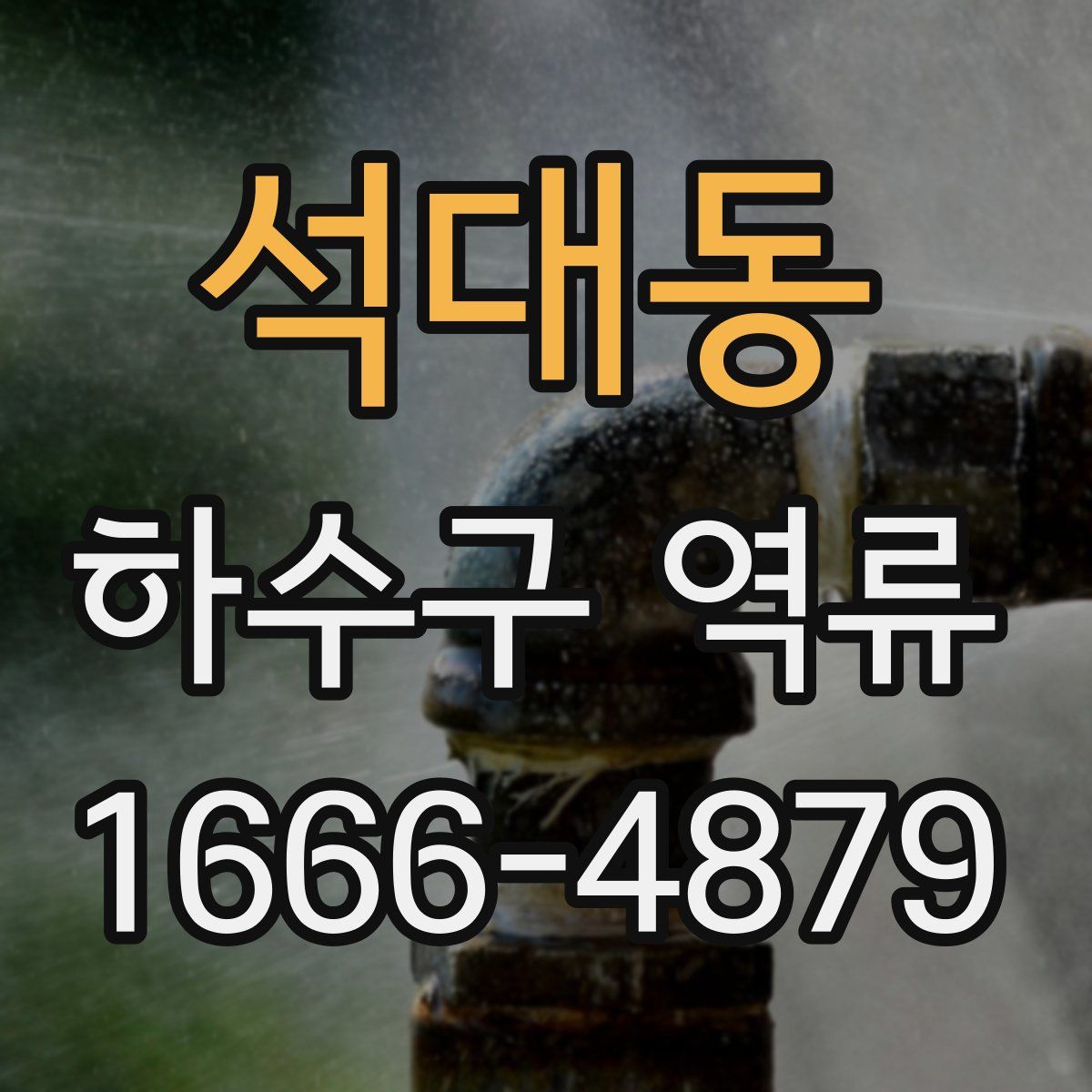 석대동 하수구 역류
