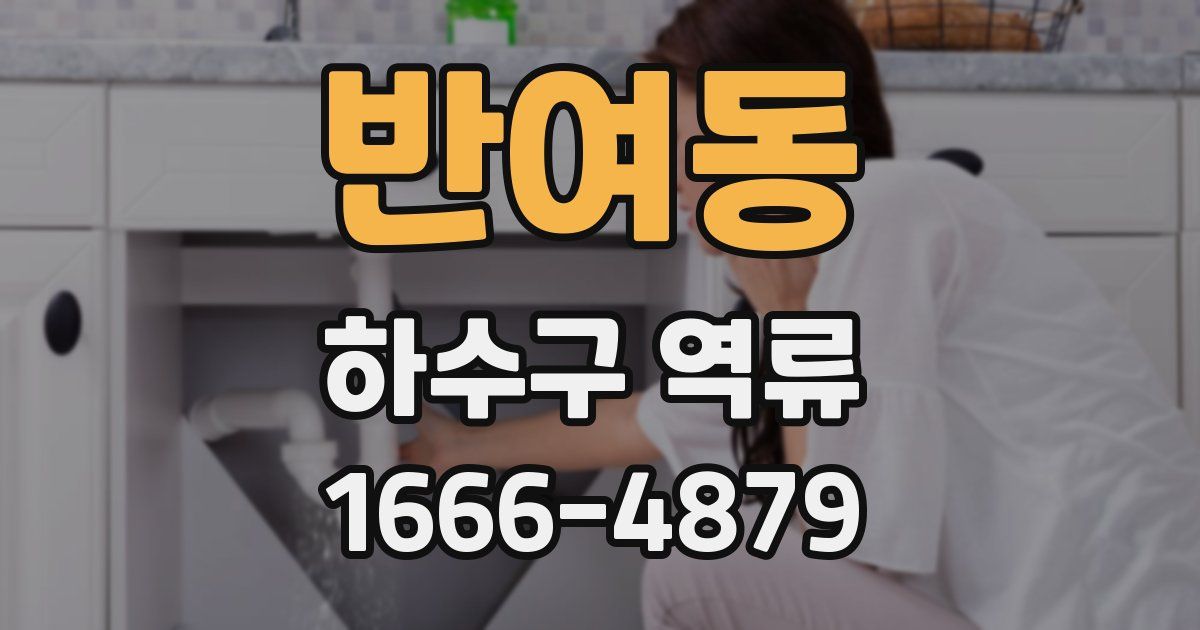 반여동 하수구 역류