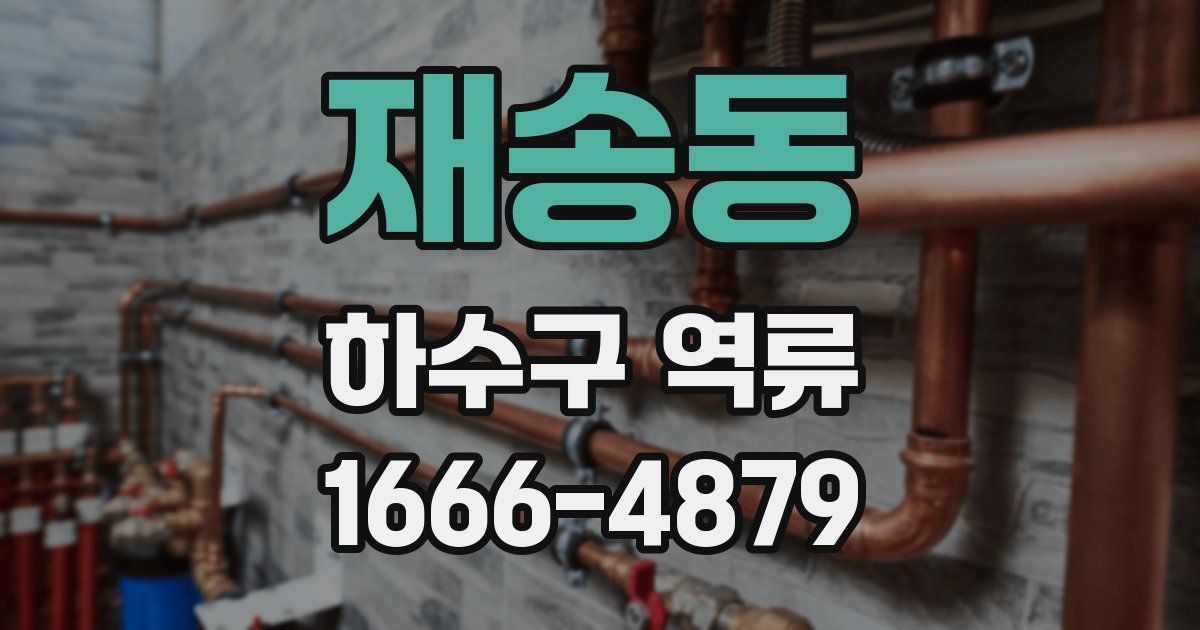 재송동 하수구 역류