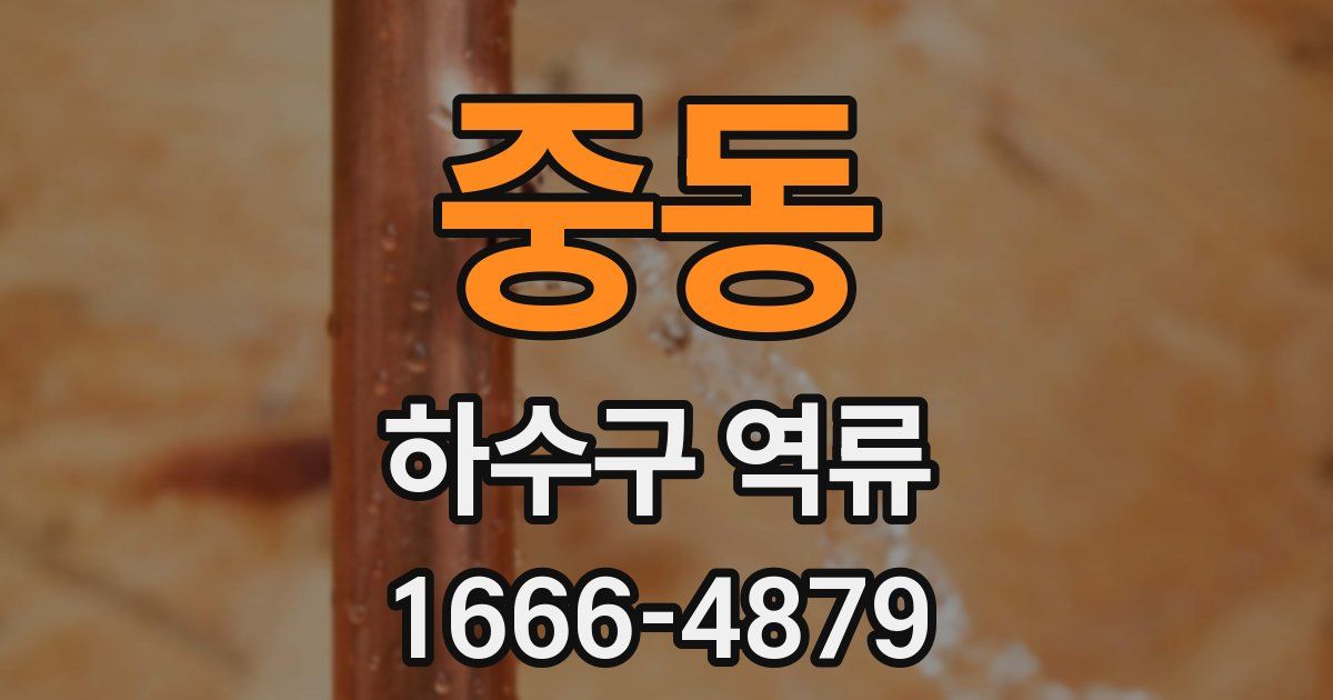 중동 하수구 역류