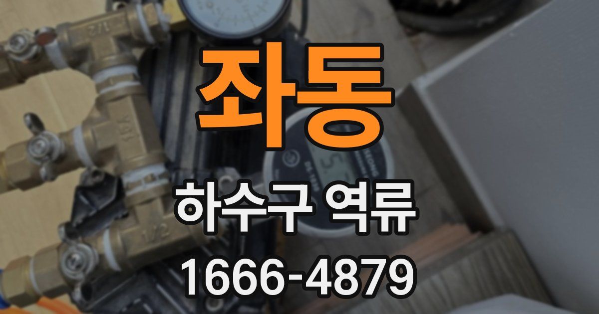 좌동 하수구 역류