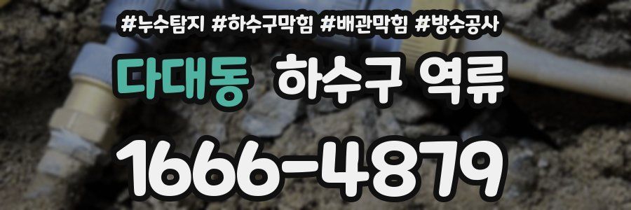 다대동 하수구 역류