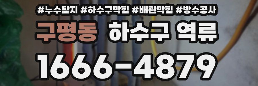 구평동 하수구 역류