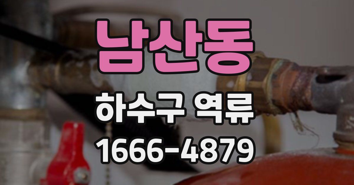 남산동 하수구 역류