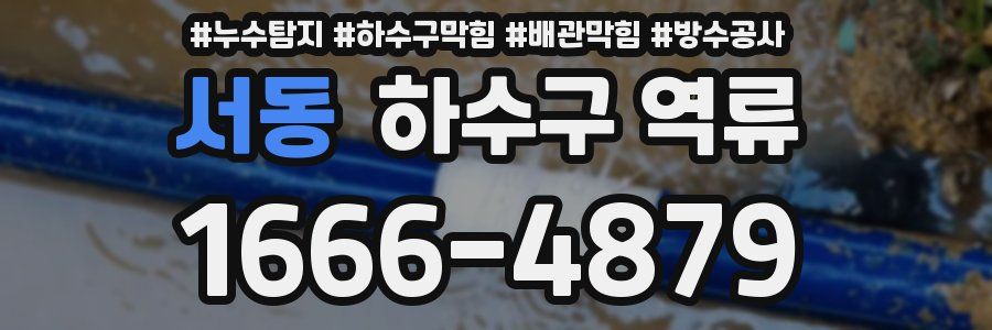 서동 하수구 역류