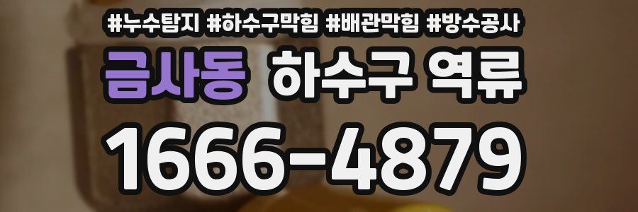 금사동 하수구 역류