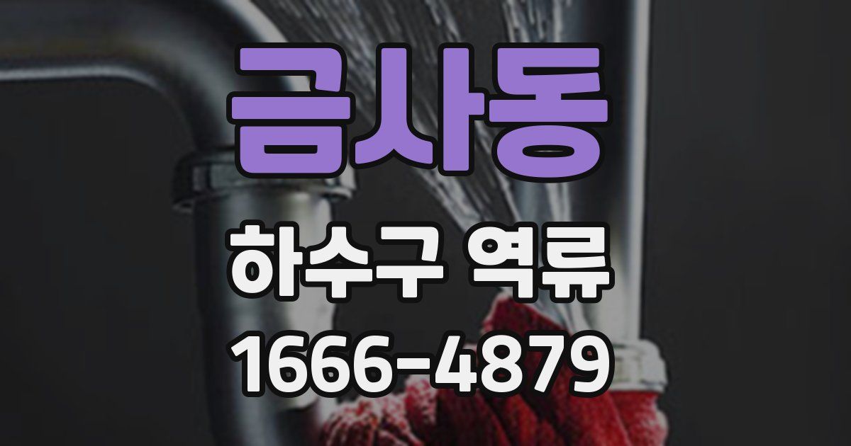 금사동 하수구 역류