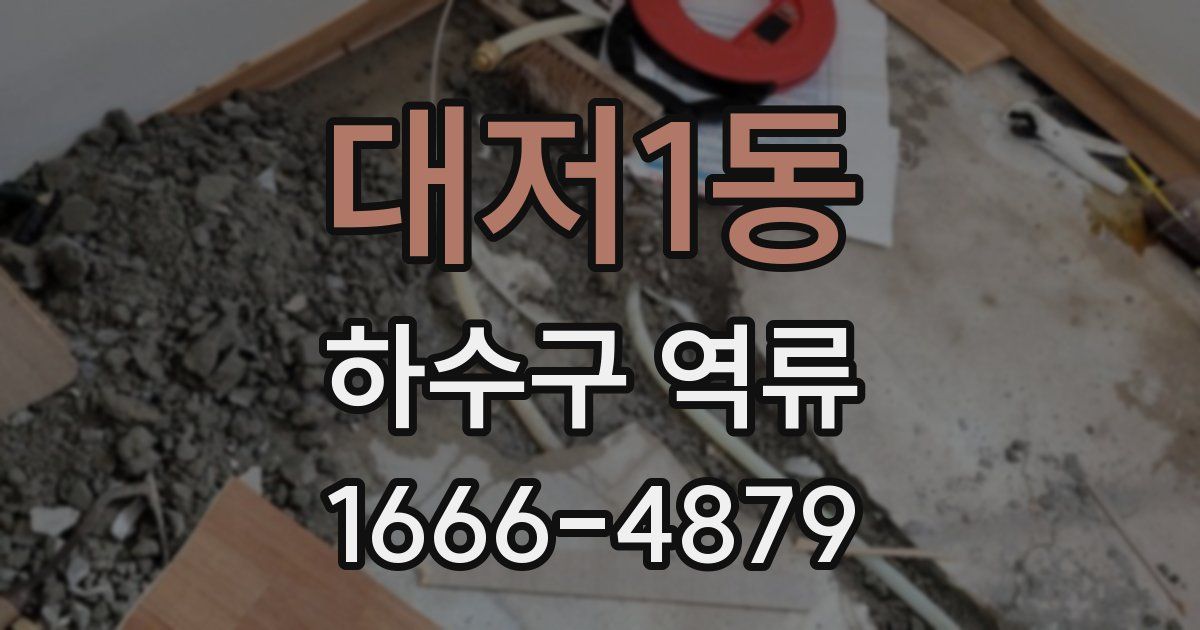 대저1동 하수구 역류