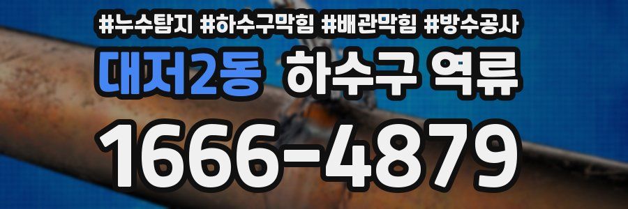 대저2동 하수구 역류