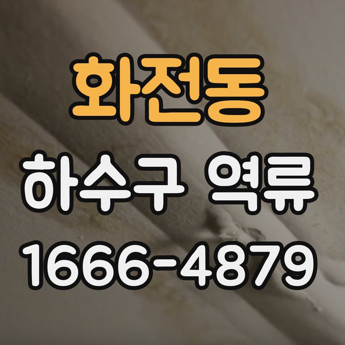 화전동 하수구 역류