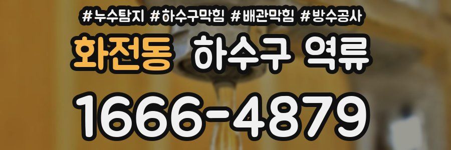 화전동 하수구 역류