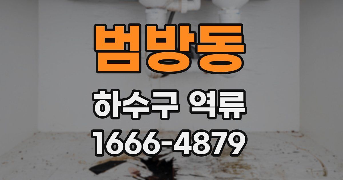 범방동 하수구 역류