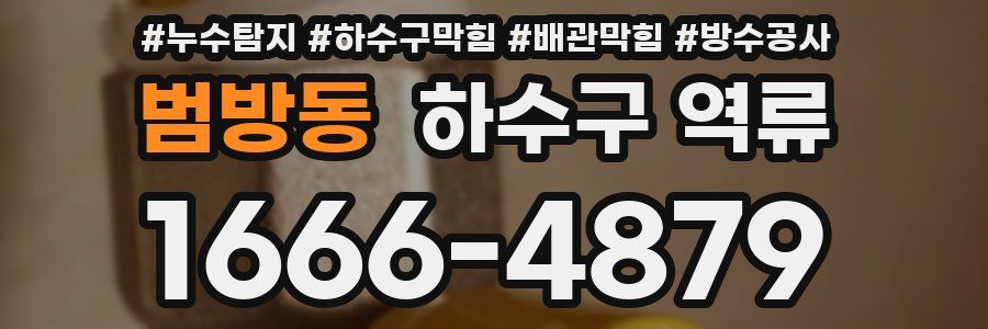 범방동 하수구 역류