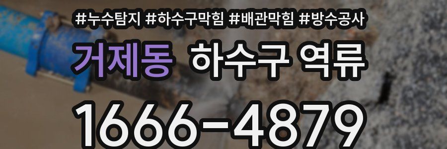 거제동 하수구 역류