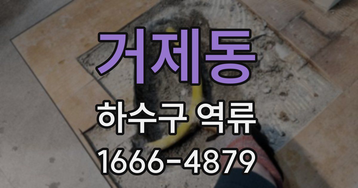 거제동 하수구 역류