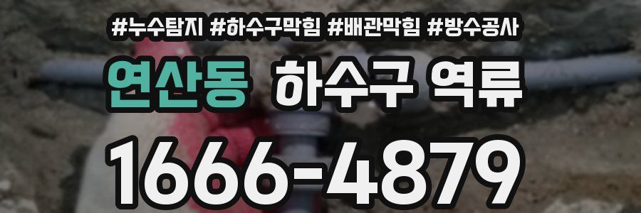 연산동 하수구 역류