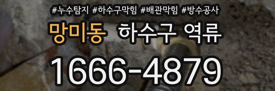 망미동 하수구 역류