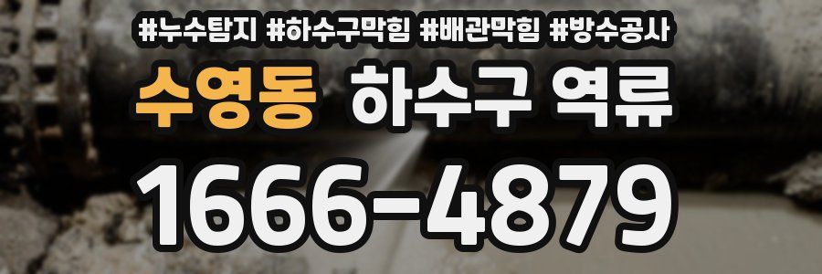 수영동 하수구 역류