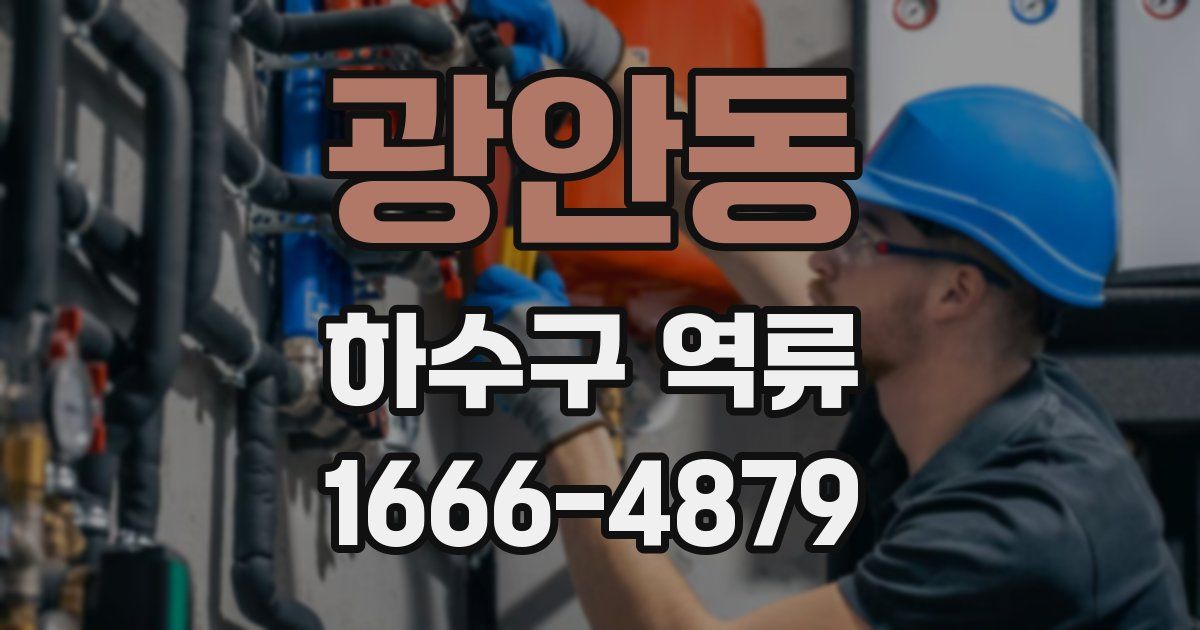광안동 하수구 역류