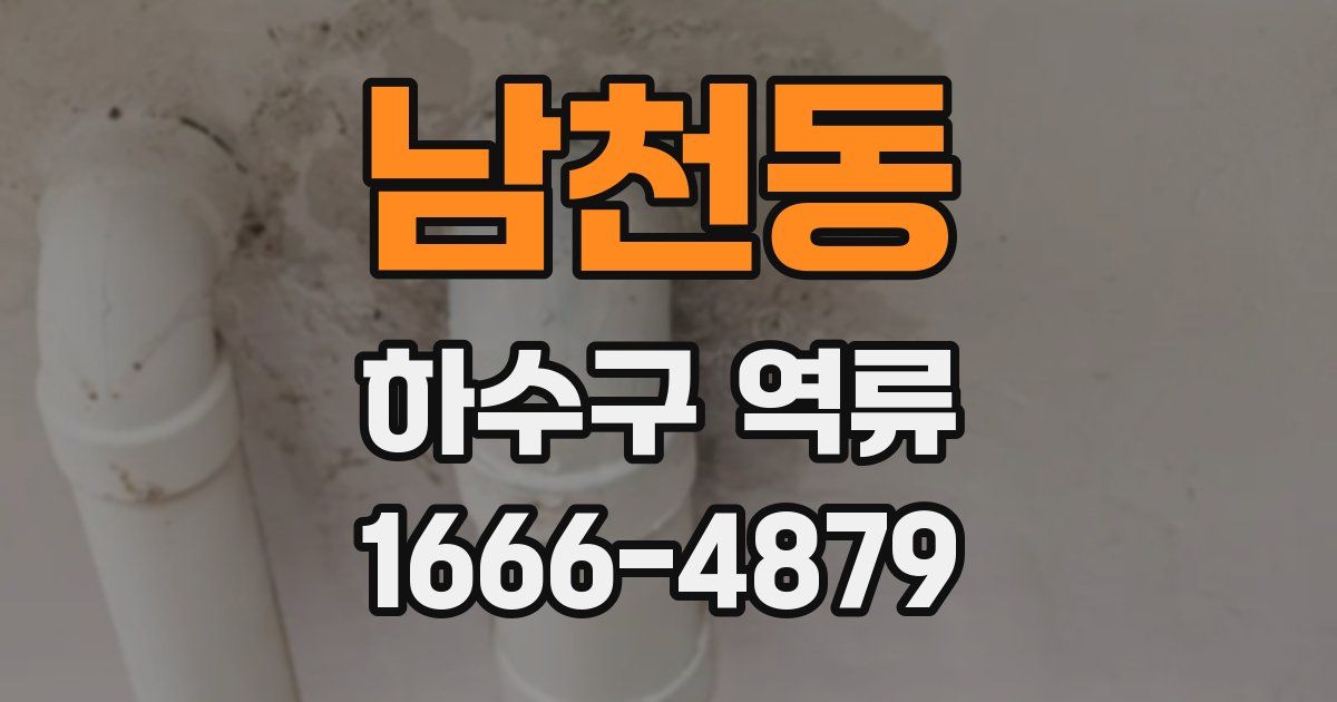 남천동 하수구 역류