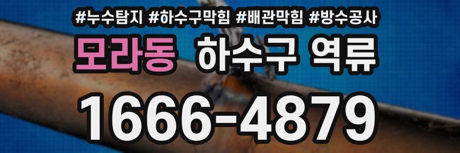 모라동 하수구 역류