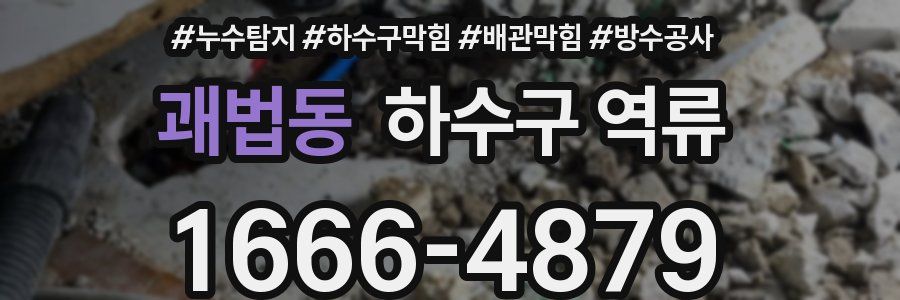 괘법동 하수구 역류
