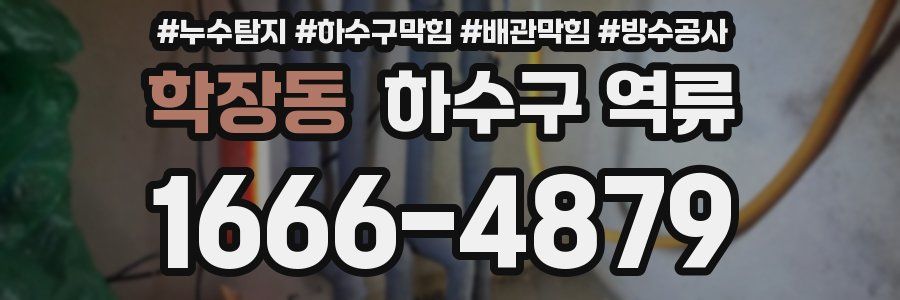 학장동 하수구 역류