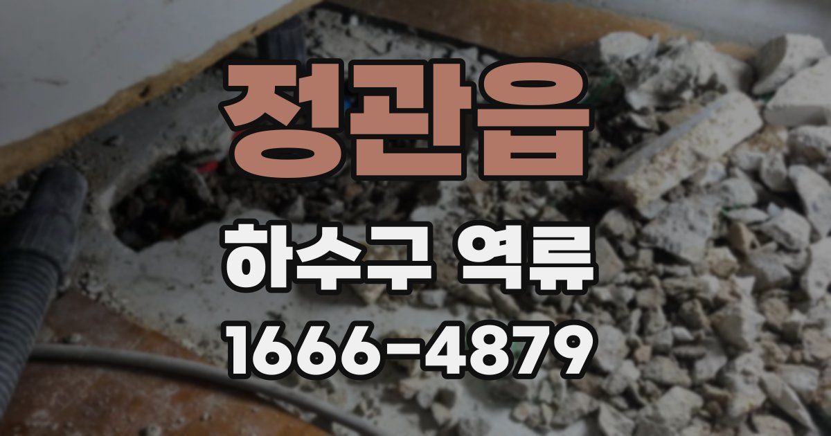 정관읍 하수구 역류