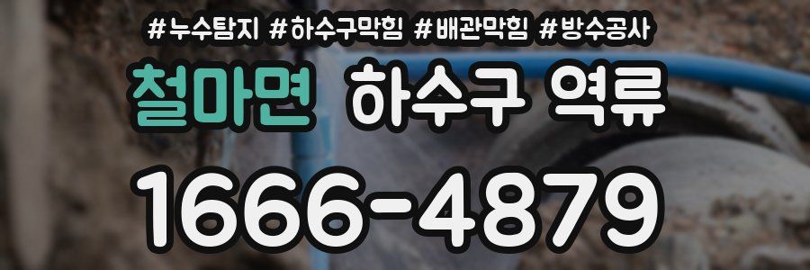 철마면 하수구 역류
