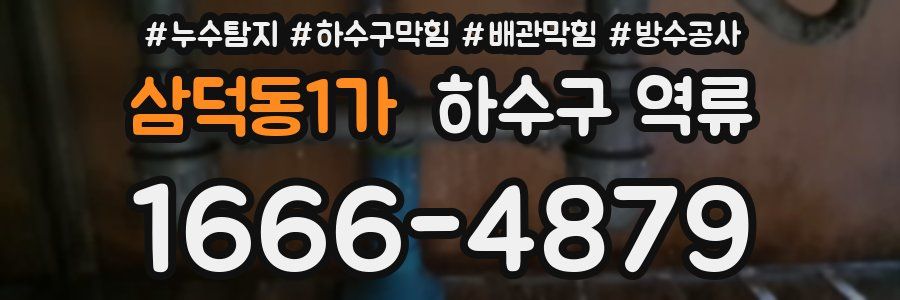 삼덕동1가 하수구 역류