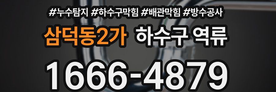 삼덕동2가 하수구 역류