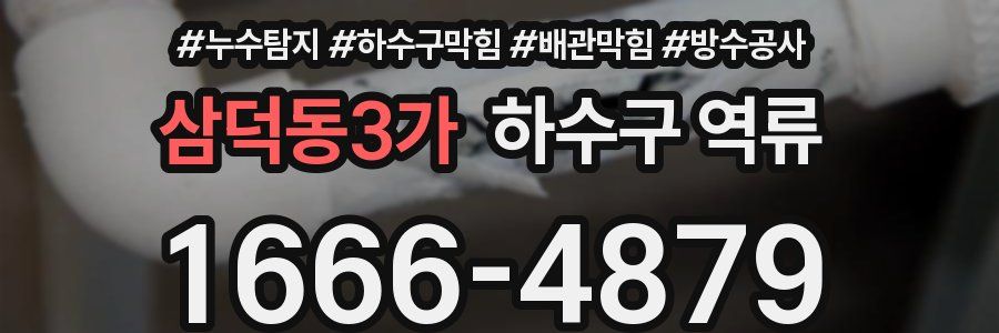 삼덕동3가 하수구 역류