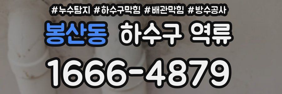봉산동 하수구 역류