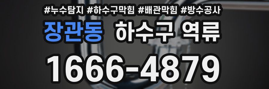 장관동 하수구 역류