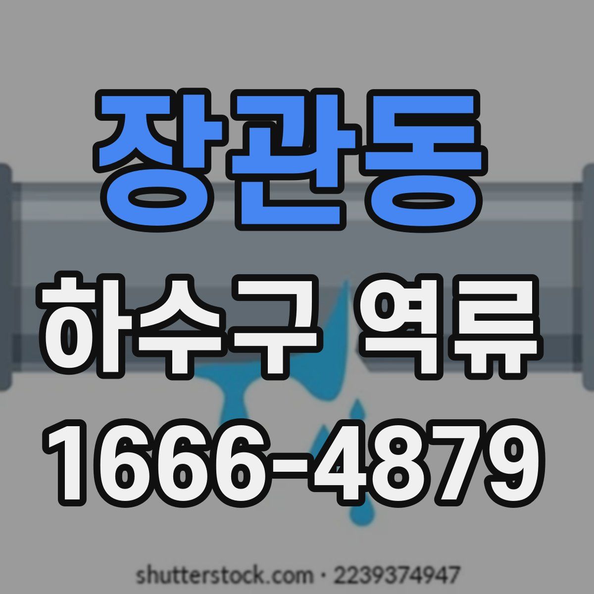 장관동 하수구 역류