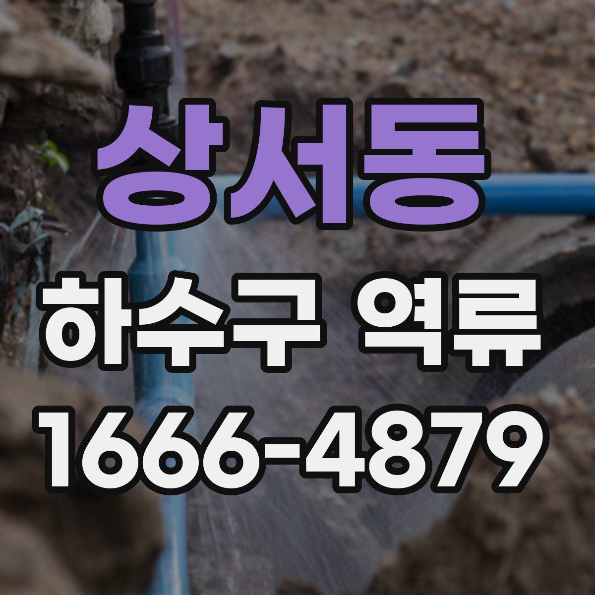 상서동 하수구 역류