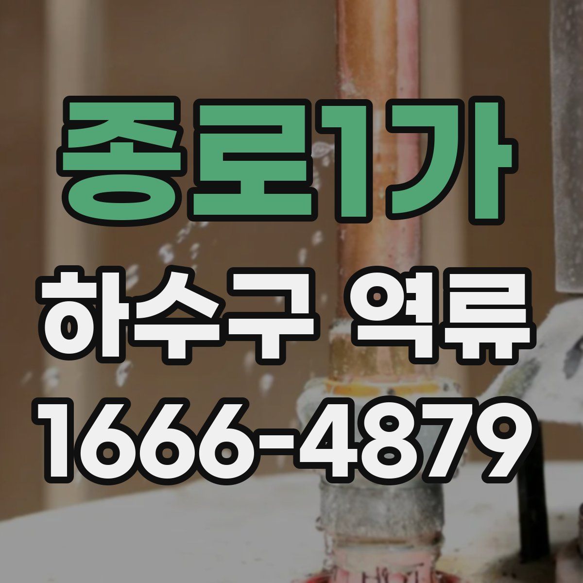 종로1가 하수구 역류