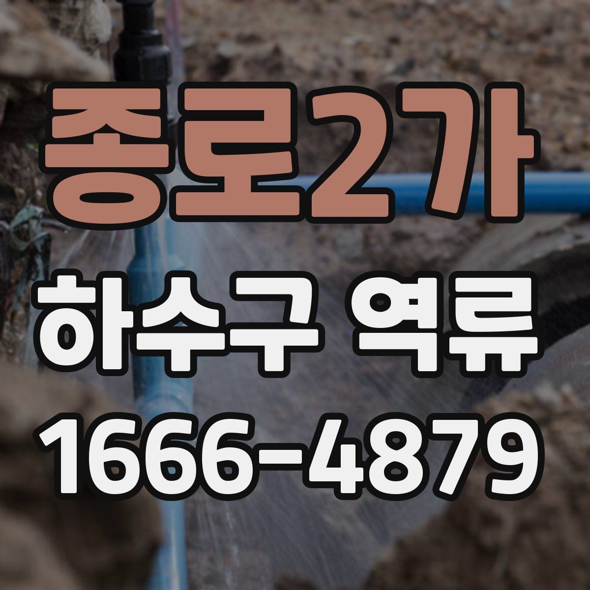 종로2가 하수구 역류