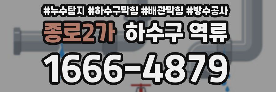 종로2가 하수구 역류