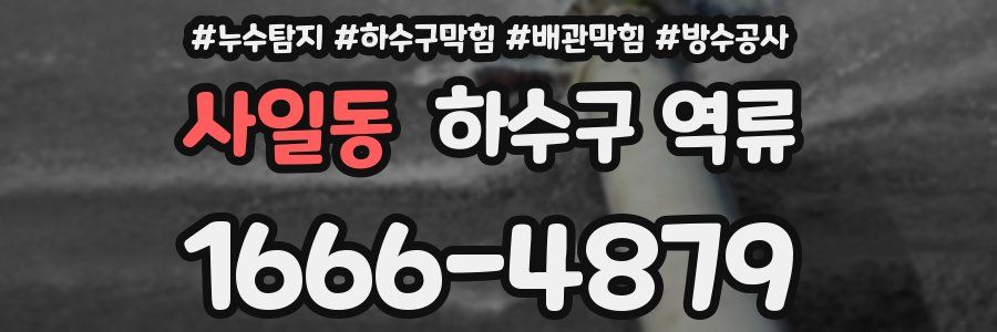 사일동 하수구 역류
