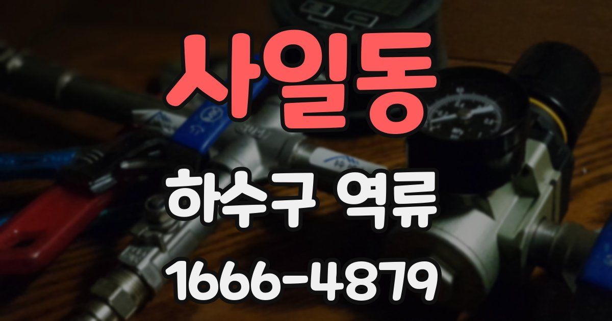 사일동 하수구 역류
