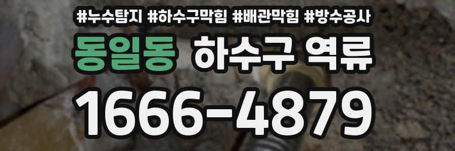 동일동 하수구 역류