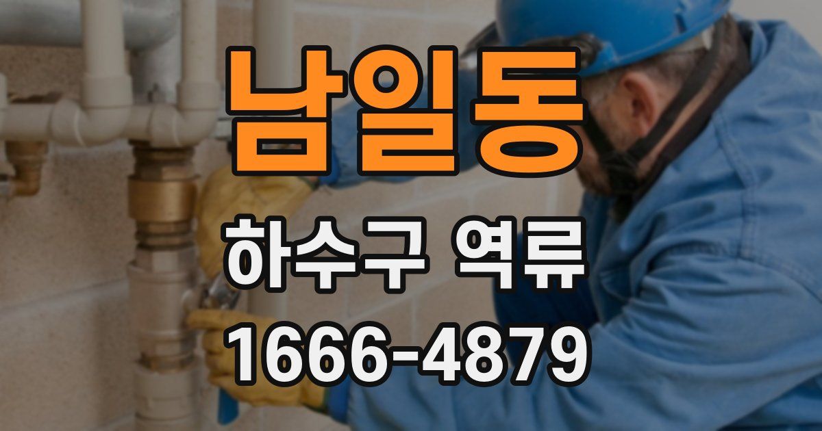 남일동 하수구 역류