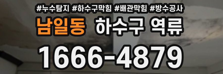 남일동 하수구 역류