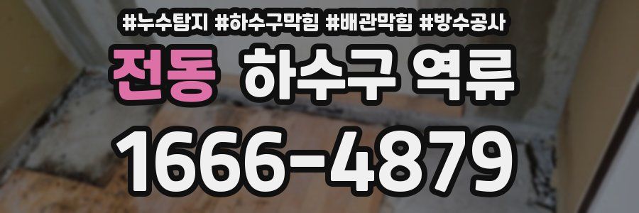 전동 하수구 역류