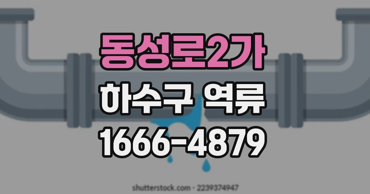 동성로2가 하수구 역류