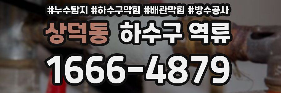 상덕동 하수구 역류