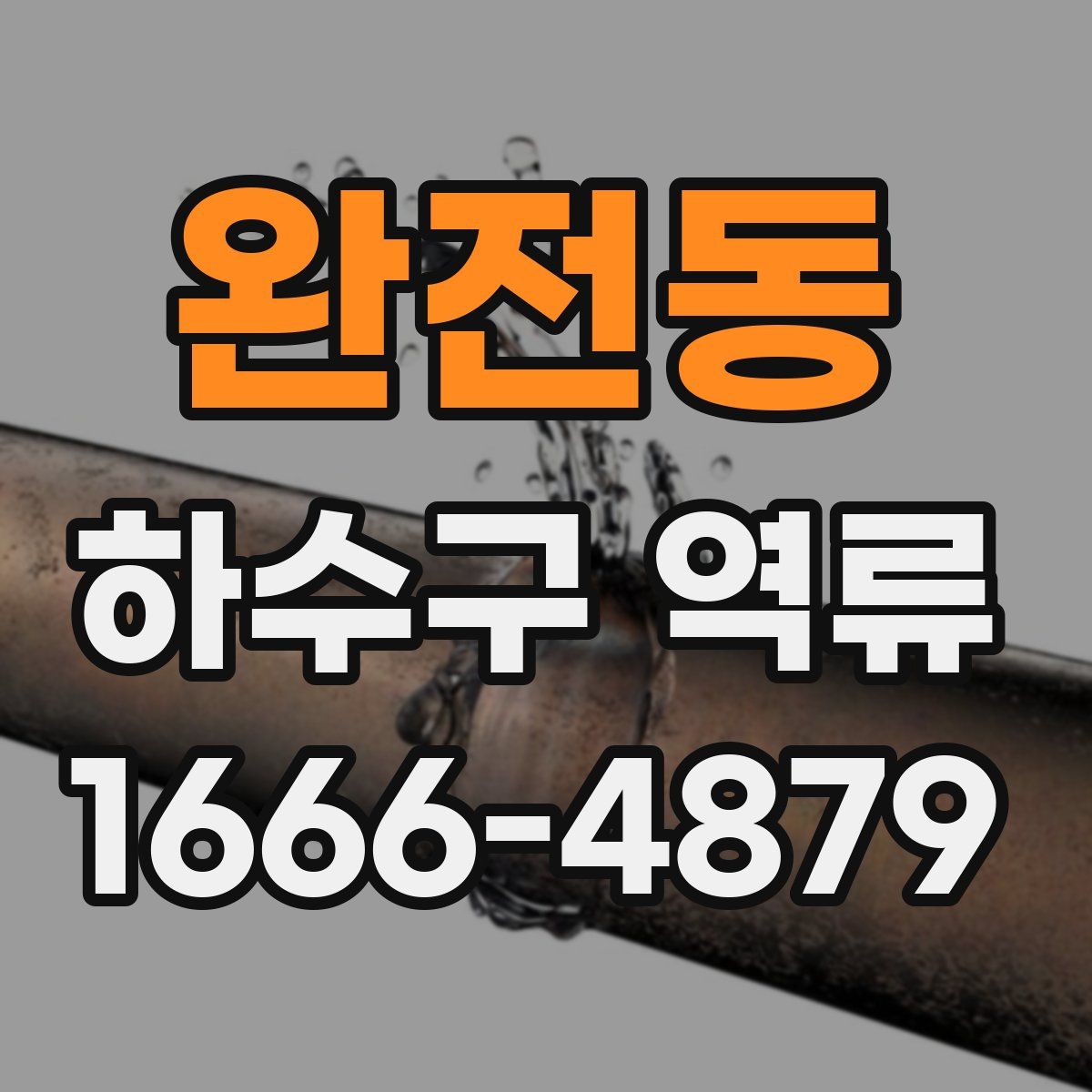 완전동 하수구 역류